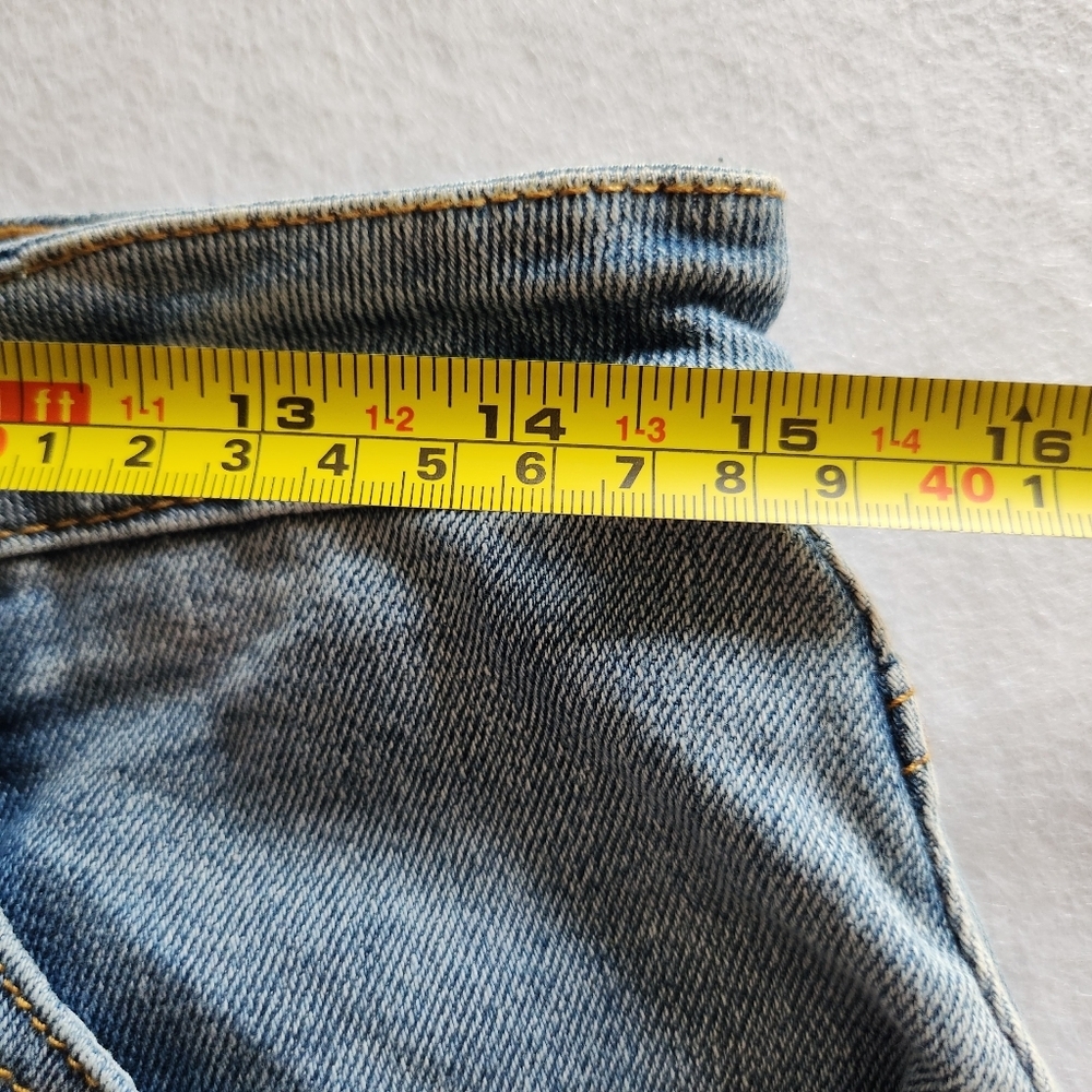 Abound High Rise Button Fly Straight Leg Distressed Jeans Size 29 - Picture 11 of 14